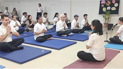 GRIID Staff During the Celebration of Countdown of International Yoga Day (21st June 2026).