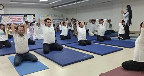 GRIID Staff During the Celebration of Countdown of International Yoga Day (21st June 2026).