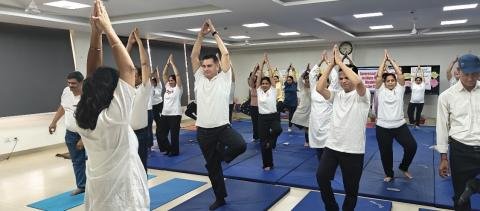 GRIID Staff During the Celebration of Countdown of International Yoga Day (21st June 2026).