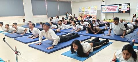 GRIID Staff During the Celebration of Countdown of International Yoga Day (21st June 2026).